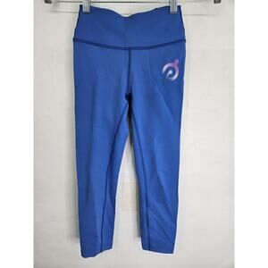 Peloton Move Mission Capri Leggings In Blue Women Size XS Active Stretch Running